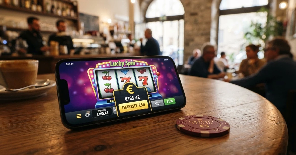 Schermata di un casinò online con l'interfaccia di versamento che mostra le soglie di deposito disponibili