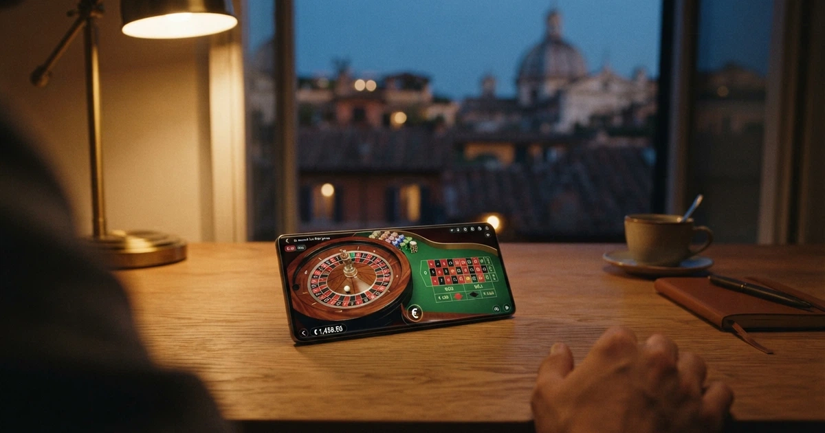 L'interfaccia di un casinò online con un avviso di sito non autorizzato in sovraimpressione e l'assenza del logo ADM nel footer