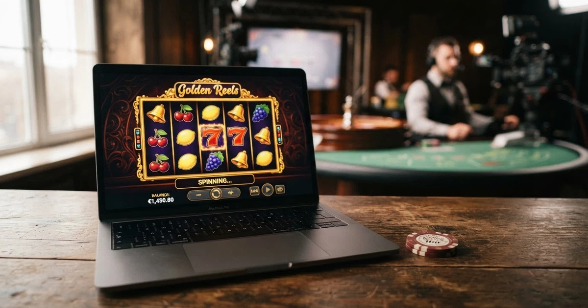 Un casinò online con licenza estera visualizzato su desktop: interfaccia di gioco, simboli di sicurezza e logo della licenza in evidenza