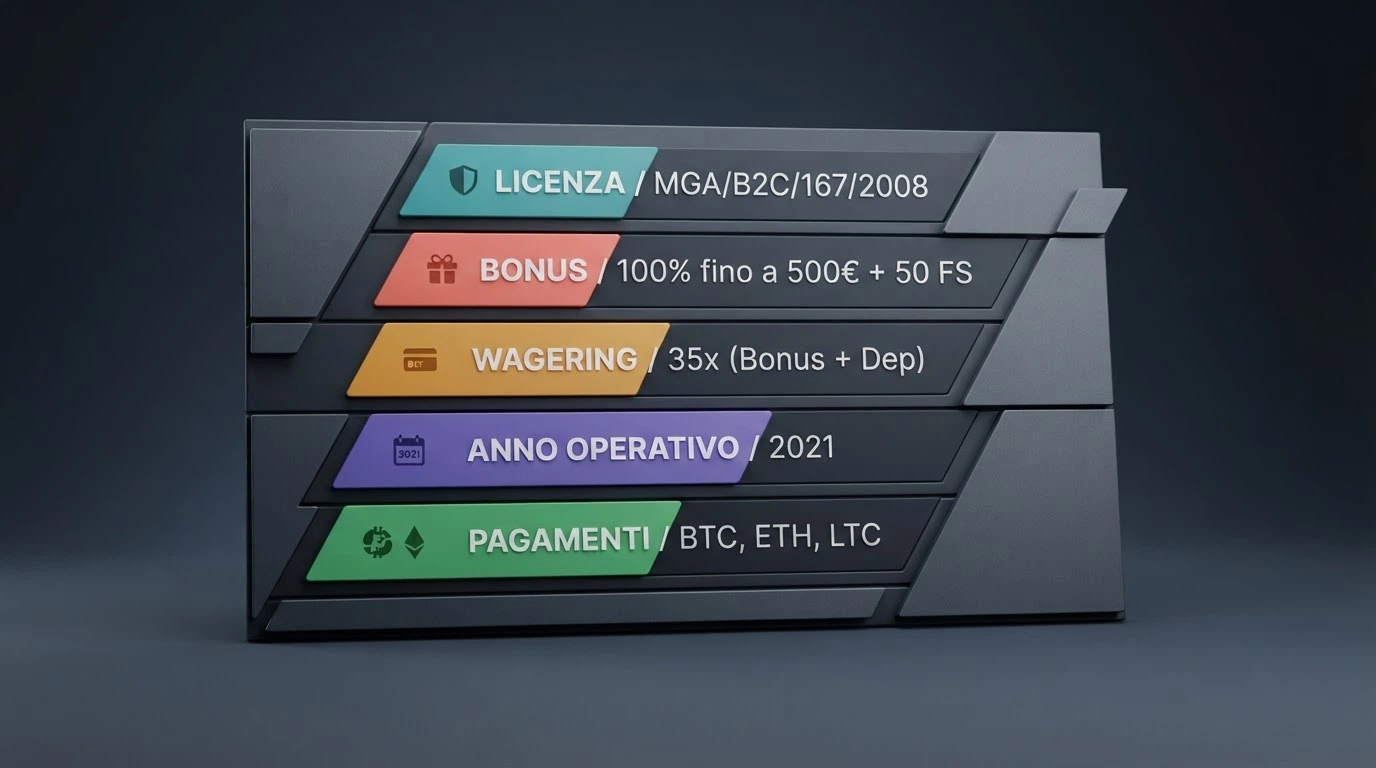 Una tabella comparativa stilizzata con loghi, licenze e bonus dei principali casinò crypto che accettano Litecoin, disposta su uno sfondo scuro con icone delle criptovalute