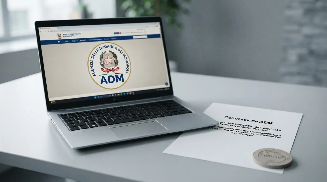 Logo ufficiale dell'Agenzia delle Dogane e dei Monopoli su sfondo istituzionale