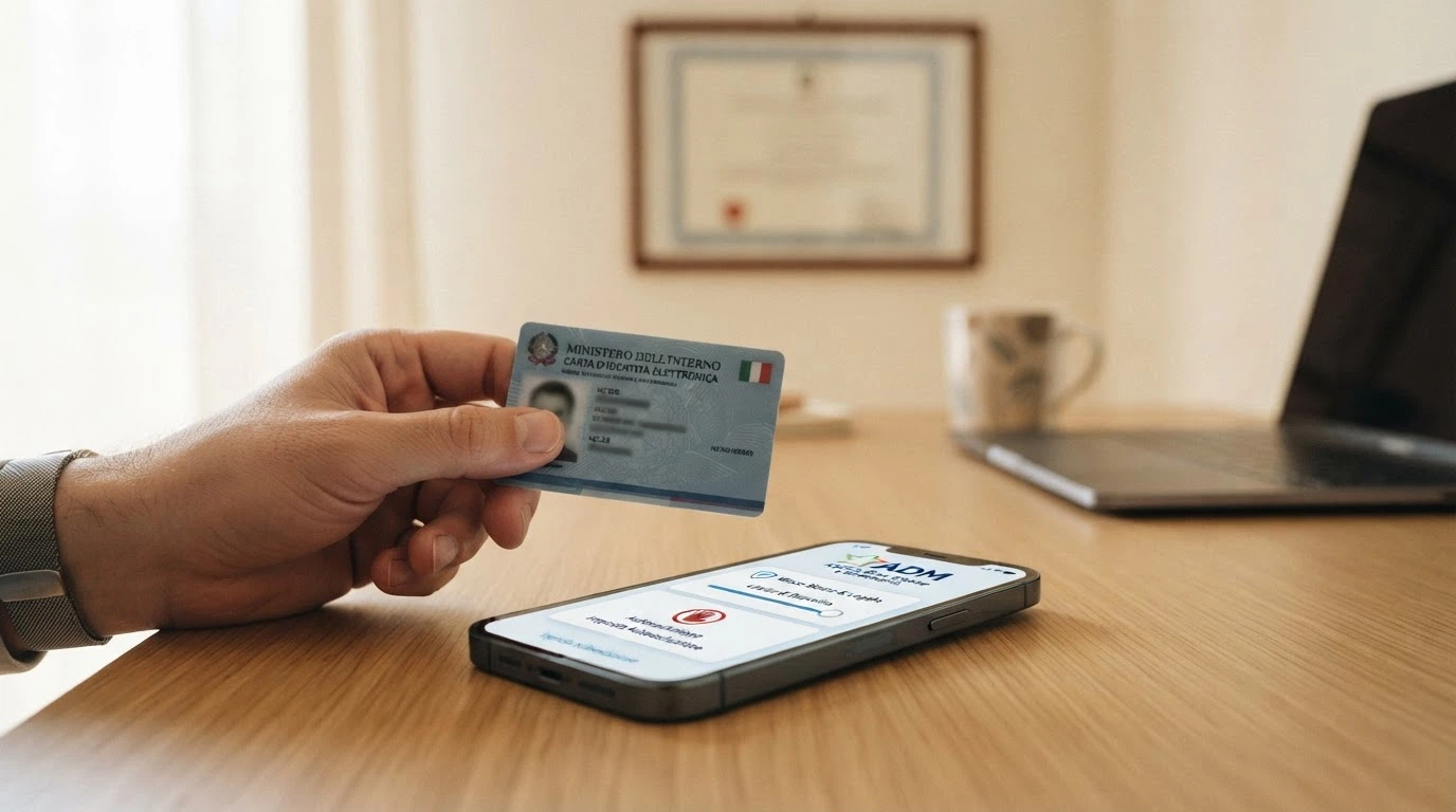 Il logo istituzionale dell'Agenzia delle Dogane e dei Monopoli accanto alle icone delle tutele del giocatore: scudo, limite di deposito e autoesclusione