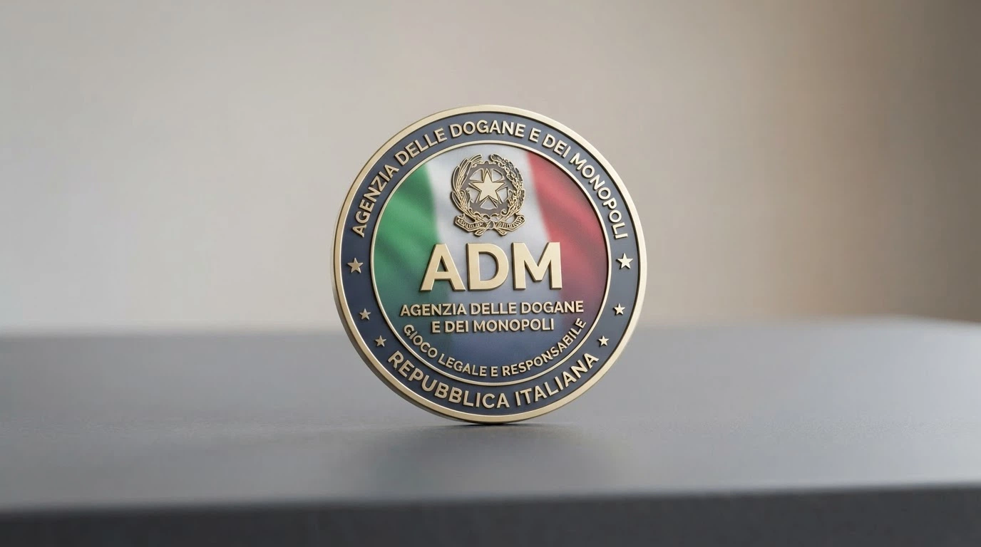 Il logo dell'Agenzia delle Dogane e dei Monopoli e il sigillo di concessione accanto alla dicitura gioco legale e responsabile