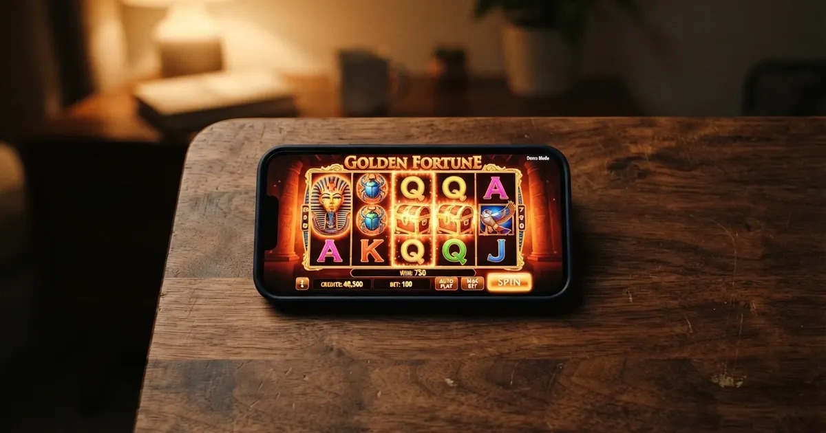 Una schermata di slot machine in modalità demo su browser, con crediti virtuali visibili e l'interfaccia di gioco in italiano, nessun modulo di registrazione a schermo.
