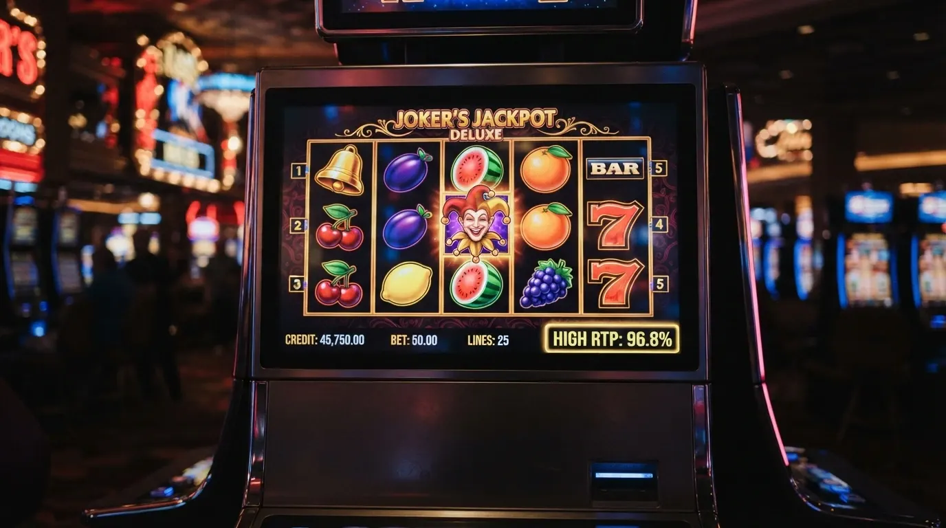 Dettaglio della schermata di gioco di Mega Joker di NetEnt, la slot ADM con RTP più alto