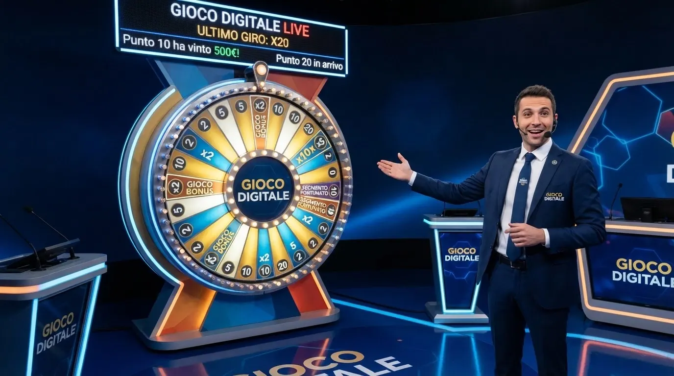 Un tavolo live con croupier in streaming HD e, in sovrimpressione, le icone dei game show disponibili nella lobby