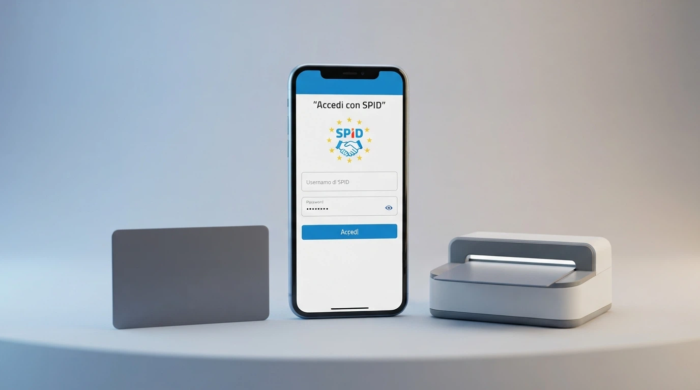 I tre canali di identificazione in un casinò ADM messi a confronto: il caricamento di un documento PDF, la schermata di login SPID e l'app CIE con NFC